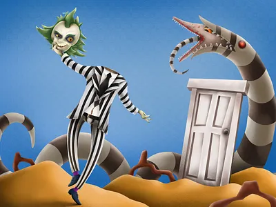 Beetlejuice. Beetlejuice. Beetlejuice. art artist artwork brush childrens book colors digitalart illustraion poster procreate