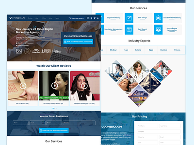 Varemar Landing page design clean design digital agency it consultant landing page marketing agency services web webdesign