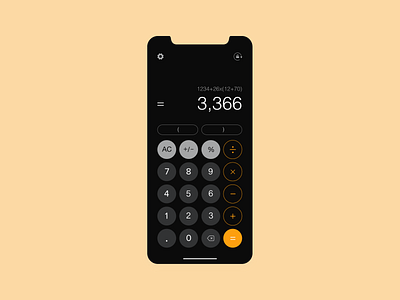 Daily UI 004 :: (Calculator) app design calculator ui daily ui dark ui design graphic graphic design icon ios app mobile app design mobile ui prototype research ui ui ux ui design ux ux design web wireframes