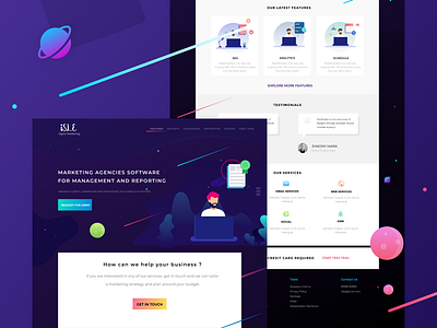 Digital Marketing branding digital marketing illustration landing page web design website