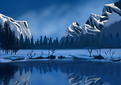 Mellow Mountain abstract art art artist artwork design digital art digital painting drawing gradient illustration painting procreate sketch vector