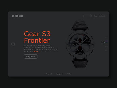 Samsung Gear S3 Frontier dribbble flat landing design landing page concept landing page design minimal ui ui daily ui dashboard ui design uidesign userinterface ux vector web web ui web ui design website website builder website concept