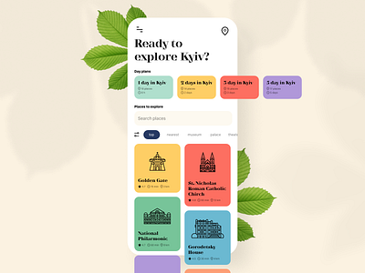 Travel guide app adventure android app cards city day explore filter guide icons illustration ios mobile search tourist travel trip trip planner ui ux