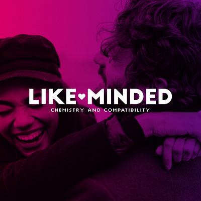 LIKE-MINDED / MINDFUL DATING APP branding dating app design find your match freelance designer icon likeminded logo logotype meaningful relationships mindful dating minimal real connections typography