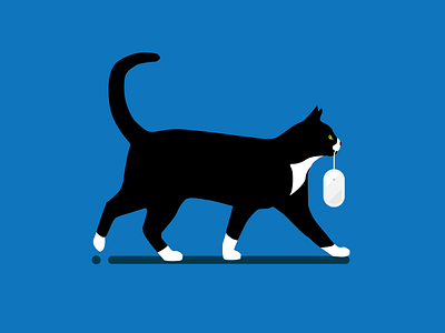 Cat & mouse apple mouse cat illustration mouse vector