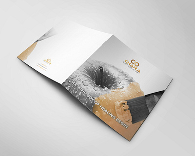 Square Brochure apple blackandwhite brochure brochure design brochure layout brush cell company cover cover design design engaging fresh gold golden medical stem