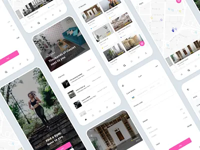 Gymlib App app design application clean design fitness fitness app gym interface minimal minimalist mobile mobile app mobile app design mobile design mobile ui modern ui uidesign white
