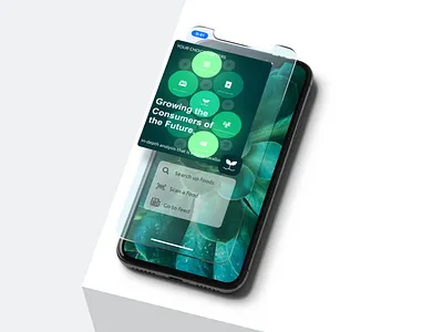 Eco-eating app 3D mockup 3d app app design icon mockup prototype ui vector