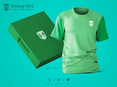 SH Logo amazing beautiful best creative custom design flat illustration logo minimal modern outstanding popular professional shield simple top unique wordmark