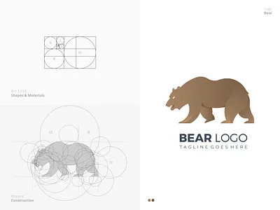 Bear Logo amazing animal bear best creative custom design flat geometric golden ratio grid illustration logo minimal modern outstanding process professional smart unique
