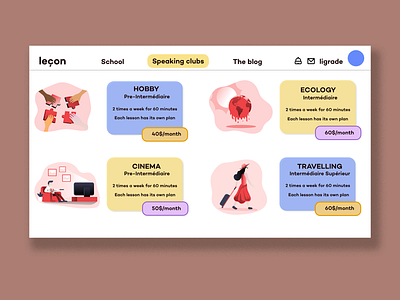 lecon - the second page art branding design minimal ui vector web website