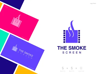 SmokeScreen Logo amazing app branding camera colorful film icon illustration logo outstanding portfolio presentation design screen smoke typography vector video videography web