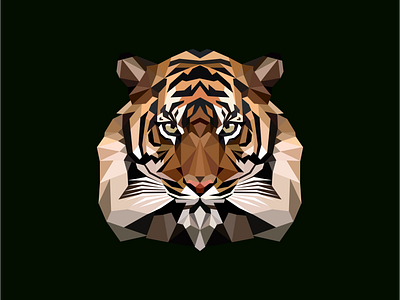 Tiger abstarct adobe illustrator animal animal art art creative geometric illustarion origami tiger tiger head wild wild animal