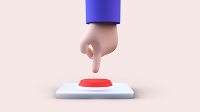 Push it or not ? 3d blender character hand icon octane render webdesign