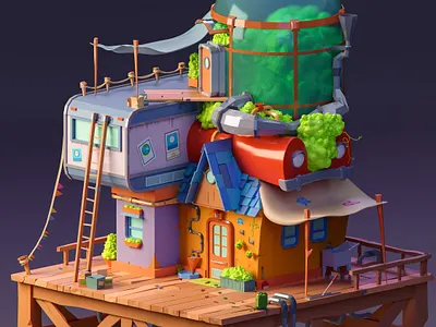 My own rendition of "Last under the sun" 3d cartoon cartoon illustration cartooning colorful colors colorscheme illustration low poly lowpoly lowpolyart render