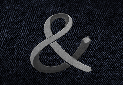 Tie Ampersand Custom Embroidery ampersand bespoke brand design branding custom design studio embroidery fashion graphic design illustration logo logomark mens fashion menswear scottish tie tweed type typography