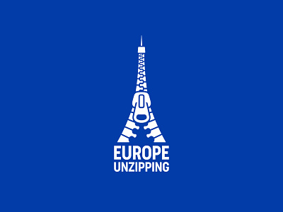 Europe Unzipping coronavirus covid 19 eiffel tower europe france logo mark paris symbol zipper