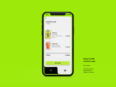 Shopping Card #058 DailyUi Challenge adidas originals app appdesign card dailyui dailyui058 dailyuichallenge design gradient interfacedesign neon colors pay shopping shopping card ui uidesign xd