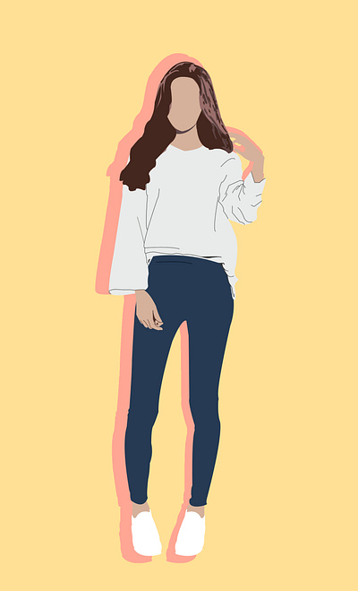 Just girl 2020 2d 2d art 2d illustration angel gucio angelica gucio art illustration digital illustration easy illustration flat illustration illustration minimal vector