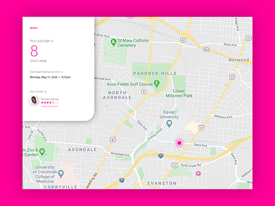 Daily UI 029: Map 029 dailyui delivery design map package shipping tracking ui ux