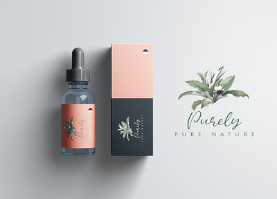 Purely branding design illustration illustrator logo minimal website