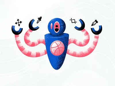 Flat illustration for Medium article - Robot Designer article illustration design flat flat design flat illustration illustration ipad ipad pro lofi medium medium article procreate