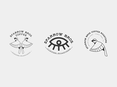 Sparrow Bros. branding design illustration logo typography vector