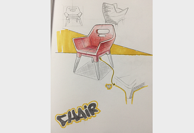 Chair Design chair copic design draw equipment equipment design graphite drawing illustration interior design pencil pencil sketch shadows sketch