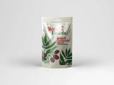 Bianchi Bella's Olive Packaging branding design illustration packaging