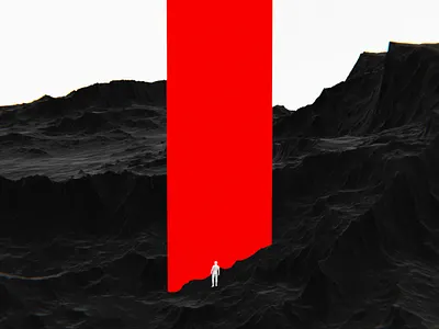 BEAM 3d 3d art 3d artist 3drender albumcover beam blender blender 3d blender3d blender3dart blendercycles coverart dark hills landscape minimal mountain mountains red render