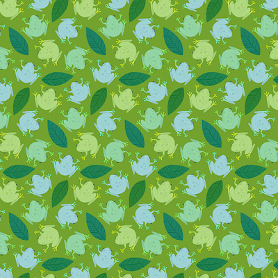 Tree Frogs animals digital illustration digital painting frog frogs illustration procreate repeat pattern surface design surface pattern tree frog tree frogs