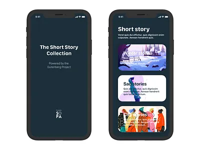 The Short Story APP app apple design illustration ios swift type ui ux