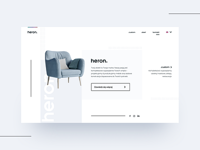 Heron Holding - simple scandinavian landingpage clean flat furniture nordic scandinavian simple ui ux web website