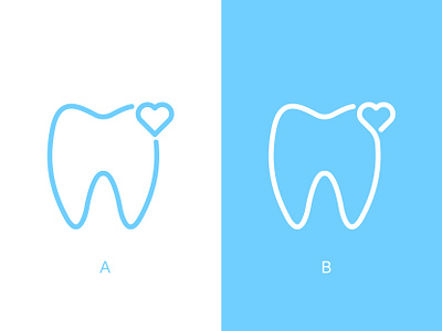 Dentistry logo concept branding dental dentist design flat heart icon illustration illustrator logo minimal tooth