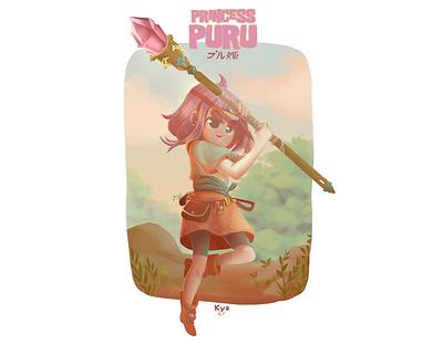 Princess Puru - Digital Painting character character art character design character designer character pose character study costume design digital art digital painting fantasy art illustration