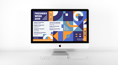 Roehampton Students’ Union Freshers Week 2019 branding digital art freshers graphic design logo logo design students union