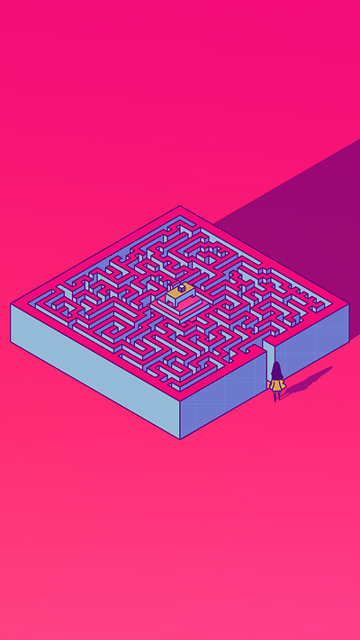 Maze art design drawing illustration vector