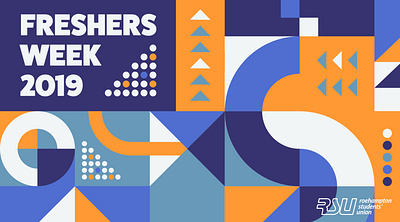 Roehampton Students’ Union Freshers Week 2019 booklet branding brochure freshers graphic design students union vector