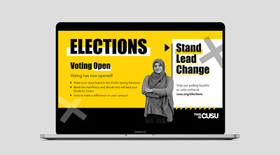 Coventry University Students’ Union Elections 2020 branding campaign digital elections graphic design students union university