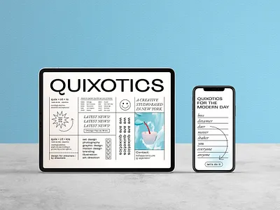 Quixotics brand brand identity branding design ui