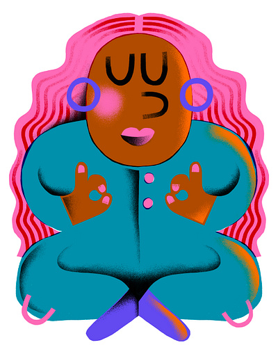 Stay Home & Meditate character childrens colorful colorful design covid editorial flat illustration kids procreate quarantine
