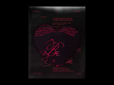 Be my Valentine 3d 3d motion composition layout poster poster design render type typography valentines