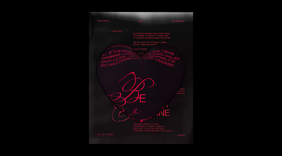 Be my Valentine 3d 3d motion composition layout poster poster design render type typography valentines