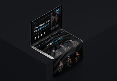 FITT - Personal Trainer Landing Page 💪🏻 coaching website dark mode fitness app fitness landing page fitness website graphic design gym landing page gym website landing page ui modern ui personal trainer prototype responsive design trainer portfolio trainer website ui user experience design user interface design ux workout app