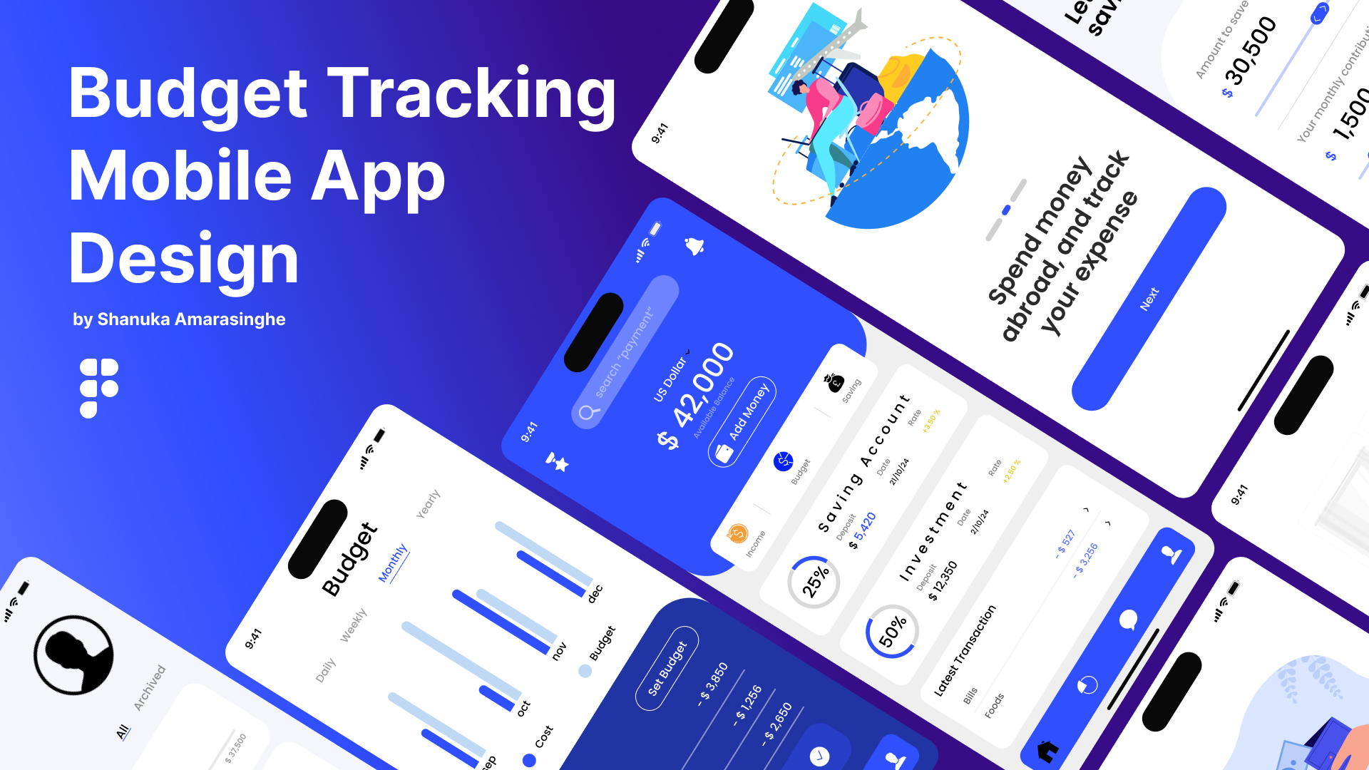Budget Tracking Mobile App Design budget app budget app design budget mobile app budget track design figma mobile app mobile app design new ui ui design uiux design ux ux design