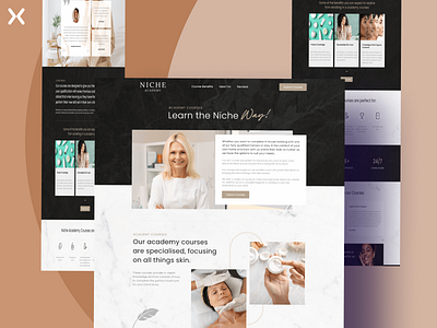 Skin Care Landing Page click through click through landing page dermatology skin care design dribbble shot landing page design skin care academy skin care course skin care landing page ui ux