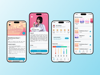 AI-Powered Mental Health App ai design emotion emotion tracking health health app mental health mobile mobile app mobile app design relaxation tracking ui ui design ui ux ui ux design ux ux design