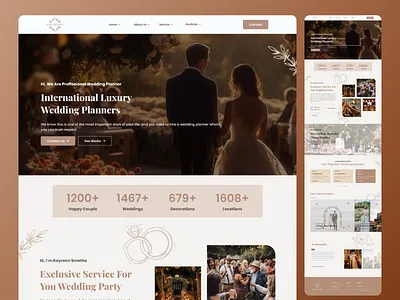 💍Modern & Elegant Wedding Agency Website by PSD to HTML Ninja design figma website wedding weddingagencywebsite weddingplanner weddingwebsite