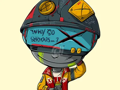 why soo seriouss... anime apparel art character clothing cyberpunk design graphic design illustration manga merchandise nft sticker streetart streetwear