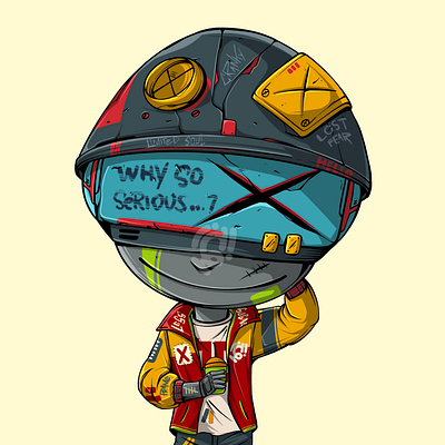 why soo seriouss... anime apparel art character clothing cyberpunk design graphic design illustration manga merchandise nft sticker streetart streetwear